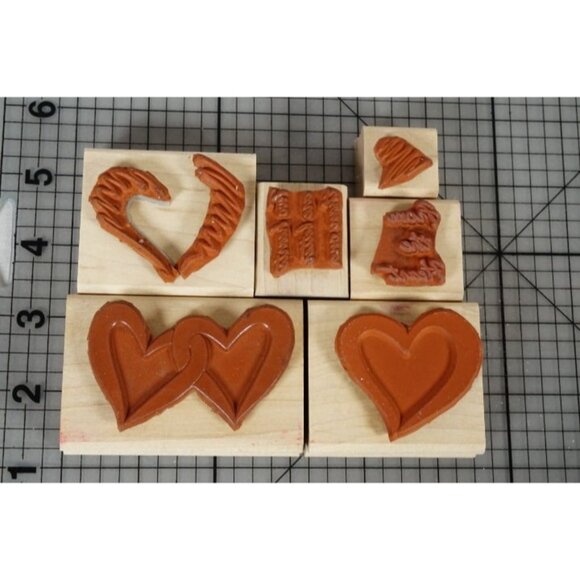 Stampin Up! "Two of Hearts" Wood Mounted Stamps Set - MISSING 2 - Picture 2 of 4